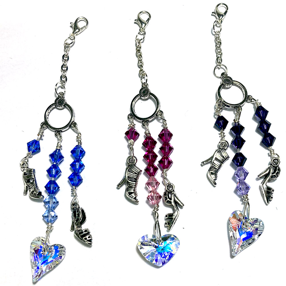 Crystal shop bag charms