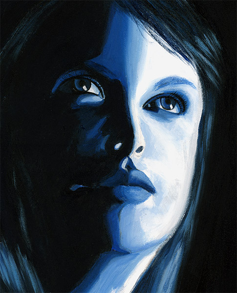 Lady in Blue Fine Art Print