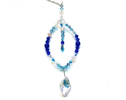 Blue Suncatcher with Swarovski Crystals