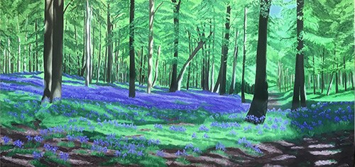 Painting Bluebell Woods Finished