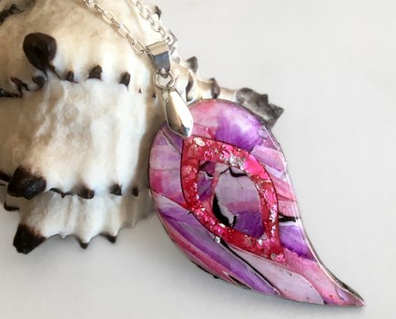 Sparkly Pink and Purple Pendant
