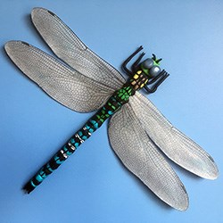 Dragonfly Wall Sculpture in Polymer Clay
