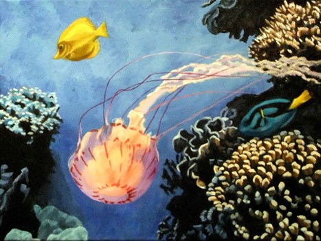 Jellyfish in Aquarium