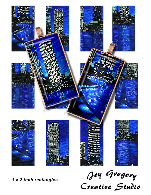 Cabochon template printable Pure Colors digital collage sheet 1x2 inch domino images for jewelry