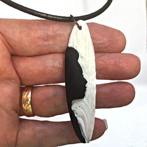 Black and White Silhouette Pendant Necklaces