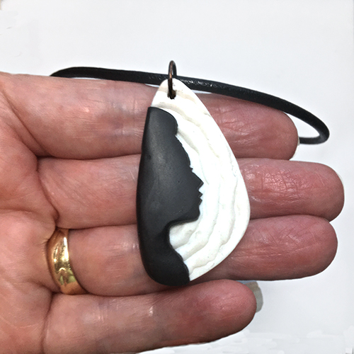 Black and White Silhouette Pendant Necklaces