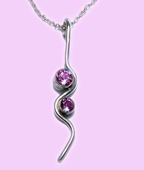Sterling Silver and Amethyst Pendant